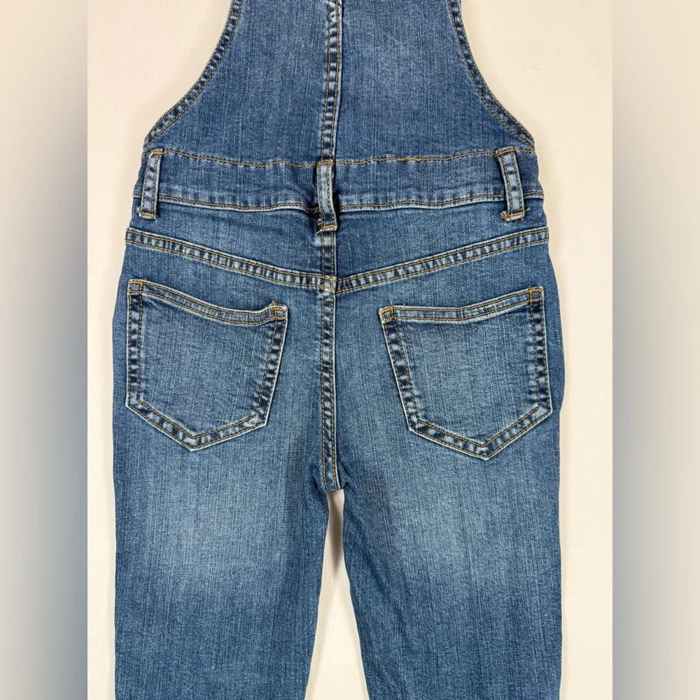 OSHKOSH B’GOSH Girls Denim Overalls Tapered Raw Hem 5 Casual Stretch Classic‎